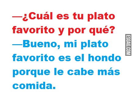 Cual es tu plato favorito?