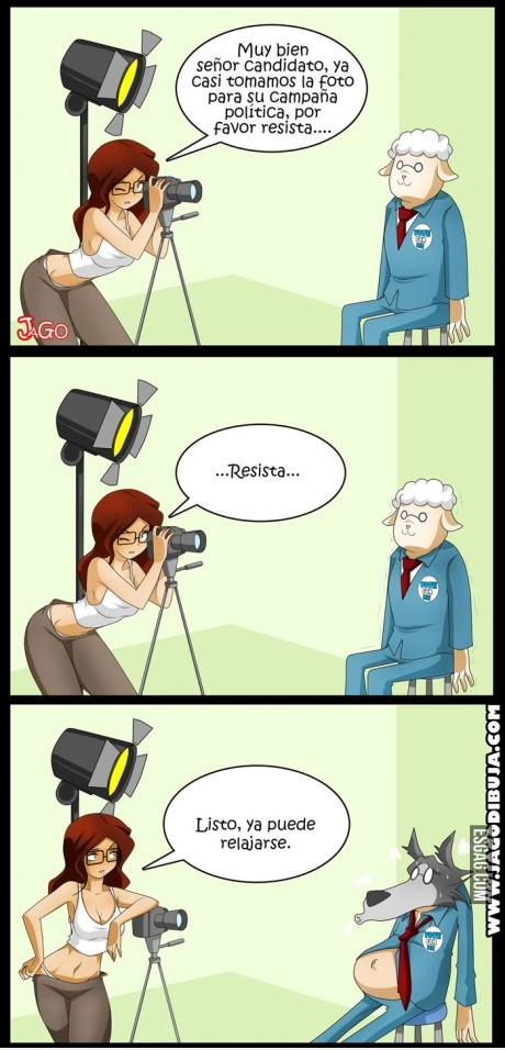 Sesión de fotos del candidato