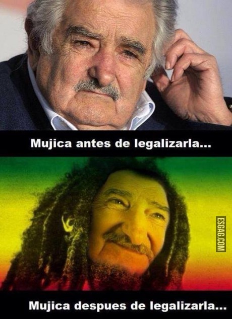 Mujica antes y despu&eacute;s de legalizarla