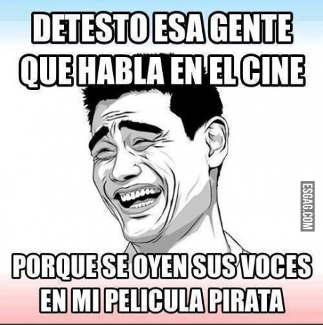 Detesto esa gente que habla en el cine