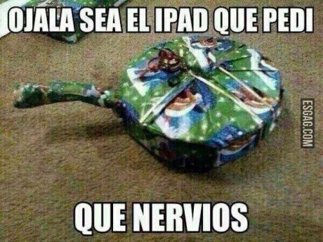Ojalá sea el iPad que pedi!