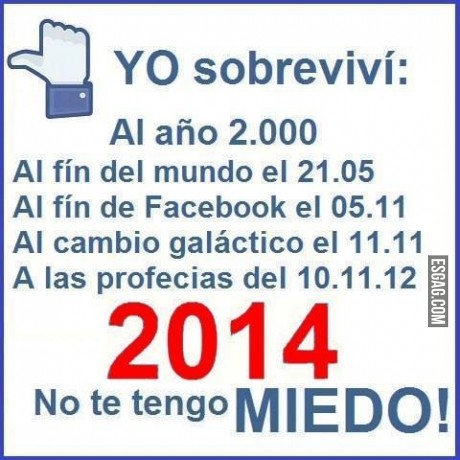 2014 no te tengo miedo!