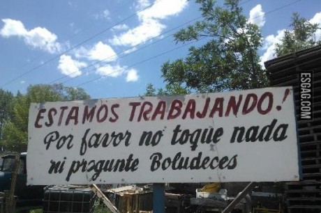 Advertencia: estamos trabajando