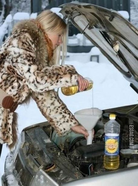 Cambiando el aceite del auto...