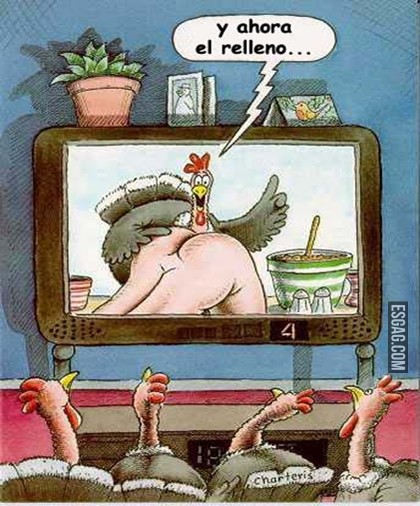 La venganza de los pavos cocinando