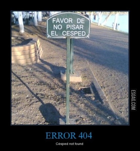 Cuidado el césped! Ah no, no había...