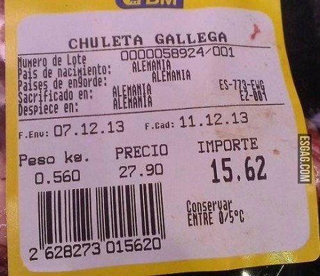 Todavía buscamos la parte gallega de la chuleta