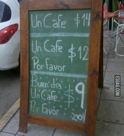 La amabilidad está en oferta 