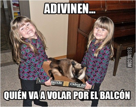 Adivinen... quién va a volar por el balcón?