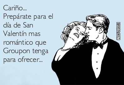 Groupon auspiciando el romanticismo