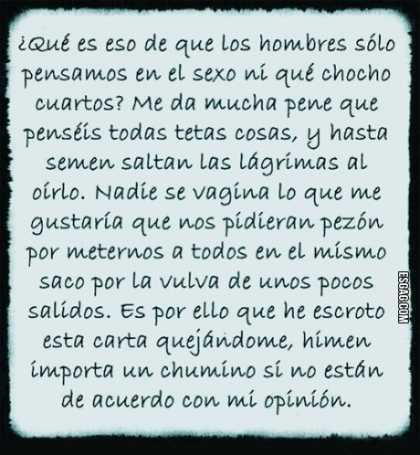 Manuscrito de un hombre defendiéndose