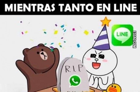 Line festeja los problemas de Whatsapp