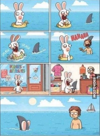 Ay conejito... te pasó como al lobo de caperucita