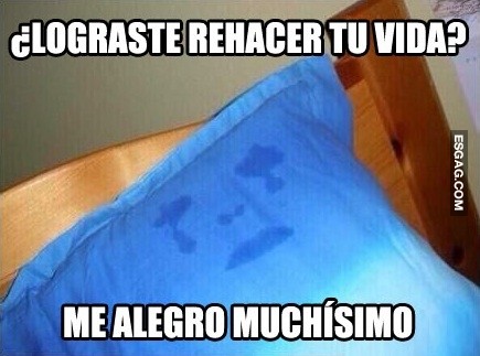 La almohada es testigo de la felicidad que siento