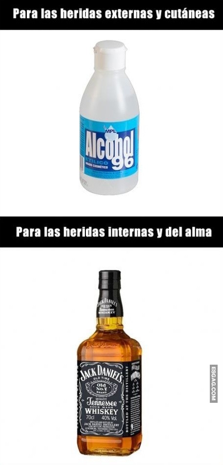 Depende el dolor es el tipo de alcochol