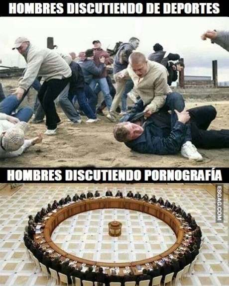 Hombres... dime de qué charlas y te diré cómo discutes