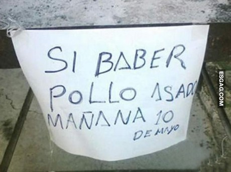 Menos mal que baber pollo