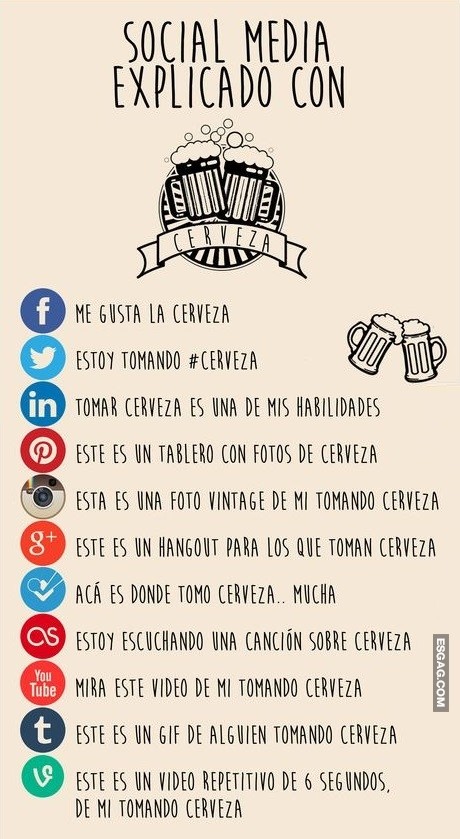 Social Media explicado con cerveza