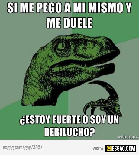 Me pego a mi mismo y me duele