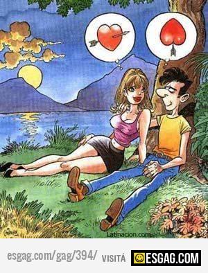 Como vemos el amor hombres y mujeres...