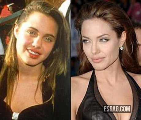 Angelina jolie con el paso de los años