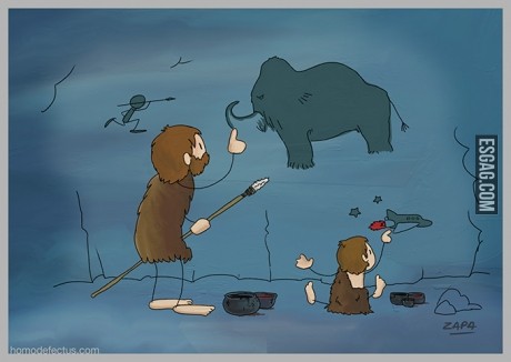 Me parece que ese niño ve el futuro...