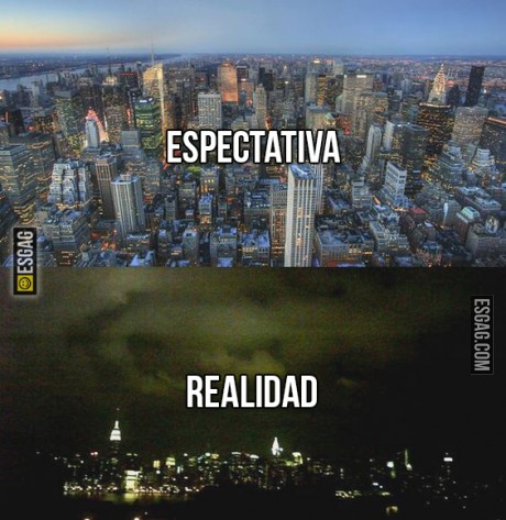 Espectativa y realidad: Vista desde el rascacielos
