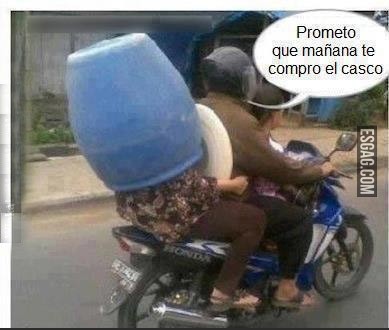 Mañana mismo te compro un casco!