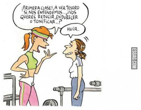 Primera clase en el gimnasio