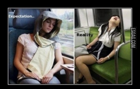 Expectativa y realidad de como te ves durmiendo