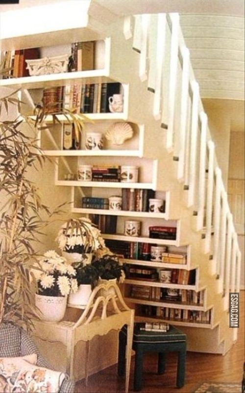 Linda idea para una escalera