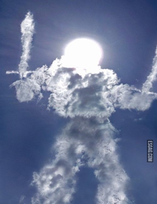 Mi hijo vio en las nubes esto