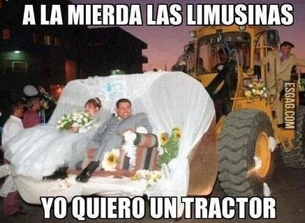 Creativo coche de bodas