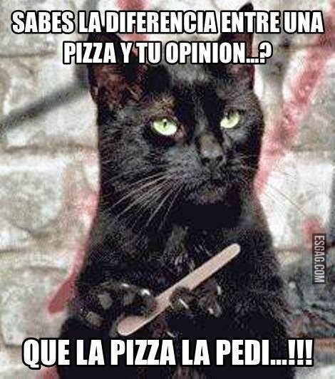 Diferencias entre una pizza y tu opinión