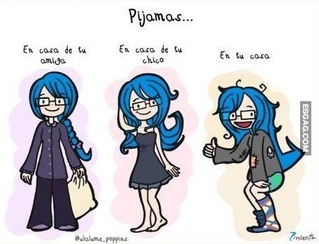 Dime que pijama tienes y te diré dónde estás