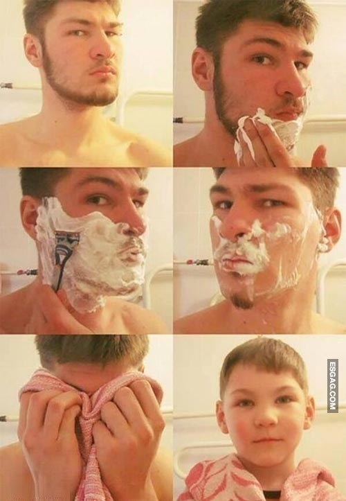 La barba te hace parecer adulto