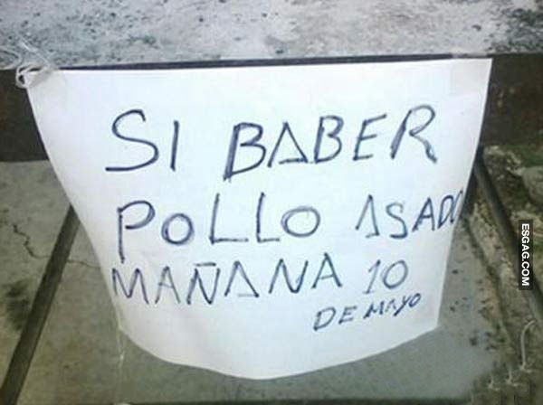 Menos mal que baber pollo