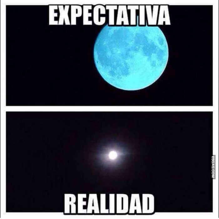 LUNA AZUL expectativa y realidad