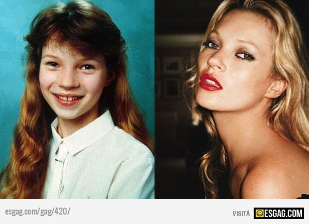 Kate Moss el antes y el despues