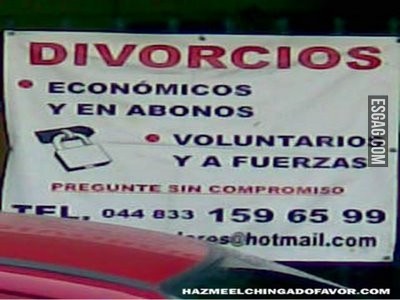 Divorcios economicos volunarios y a la fuerza