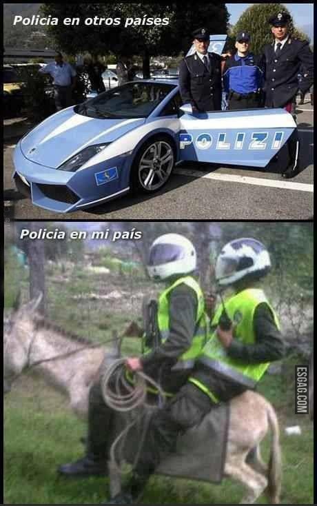 Policia en otros paises y en mi pais...