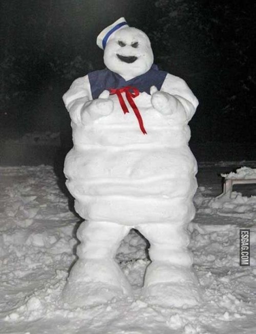 Un muñeco de nieve tipo Michelin, sólo eso...