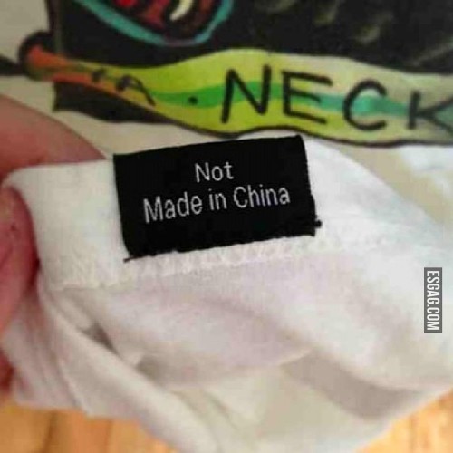 Por fin! algo que no es Made in China!