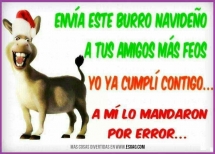 Envía este burro navideño a tus amigos mas feos!