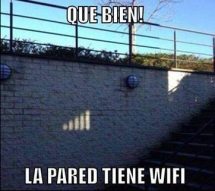 Una pared con Wifi