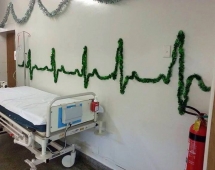 Arreglos navideños en el hospital