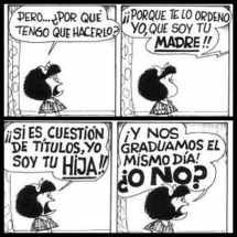 Pelea de madre e hija por QUINO