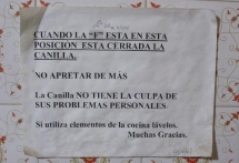 Prohibido hacer catarsis con la canilla