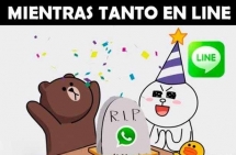 Line festeja los problemas de Whatsapp