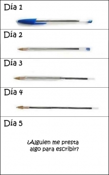 La vida útil de una lapicera es de 5 días